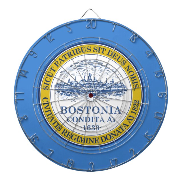 City Flag of Boston (Massachusetts) Dartboard (Front)