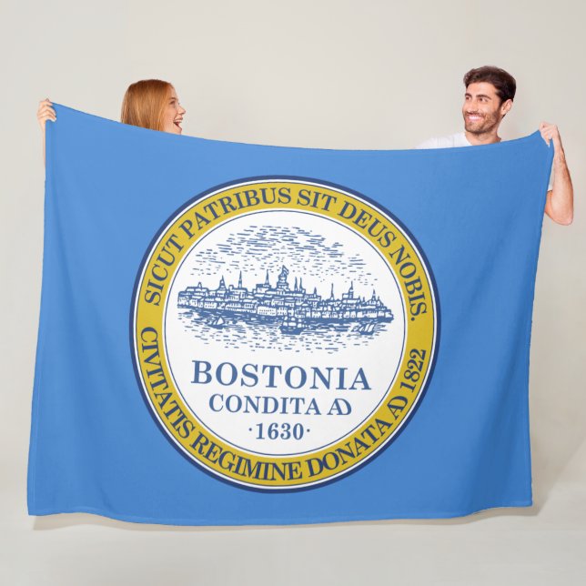 City Flag of Boston (Massachusetts) Fleece Blanket (In Situ)