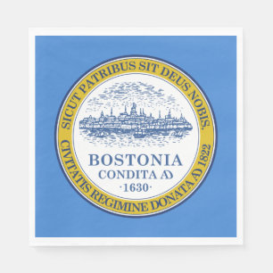 City Flag of Boston (Massachusetts) Napkin