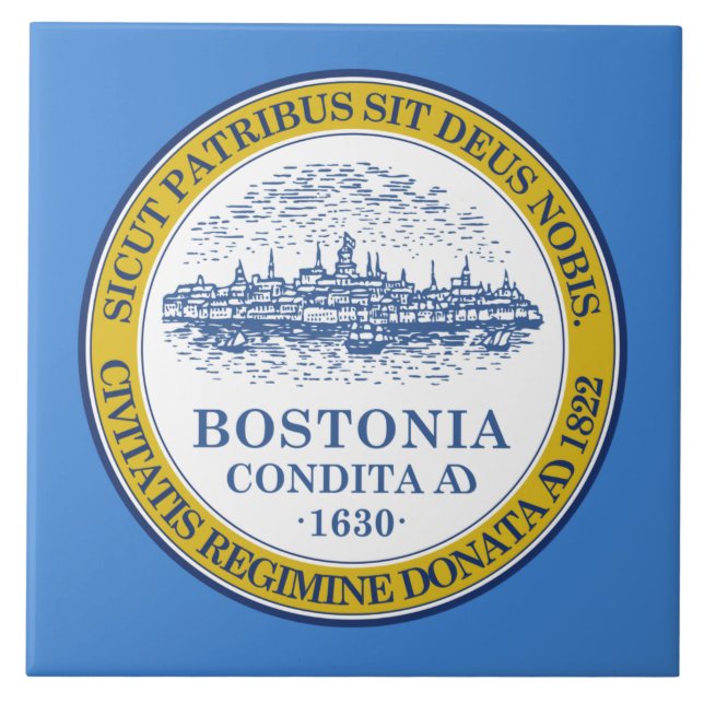 City Flag of Boston (Massachusetts) Tile (Front)