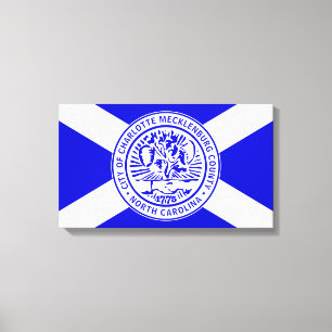 City Flag of Charlotte (North Carolina) Canvas Print