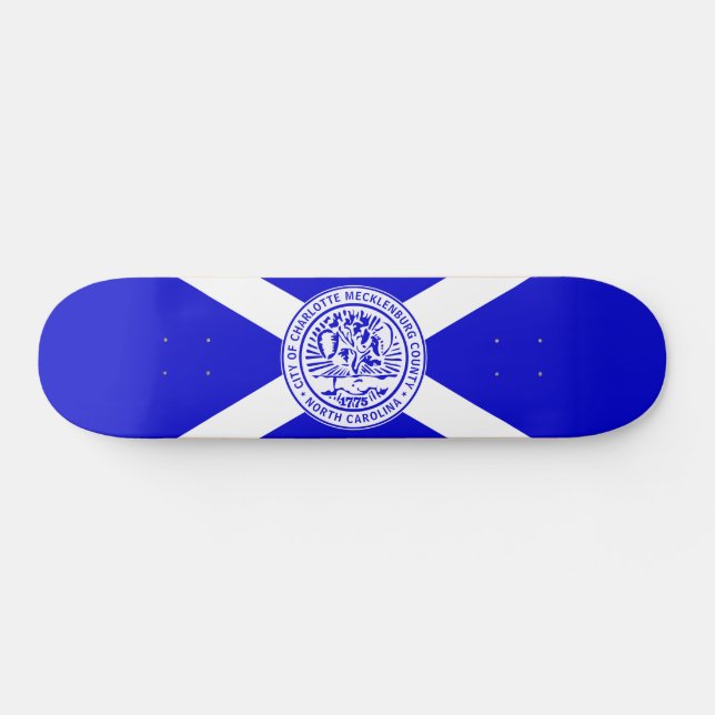 City Flag of Charlotte (North Carolina) Skateboard (Horz)