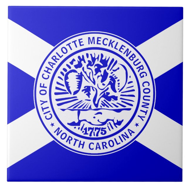 City Flag of Charlotte (North Carolina) Tile (Front)
