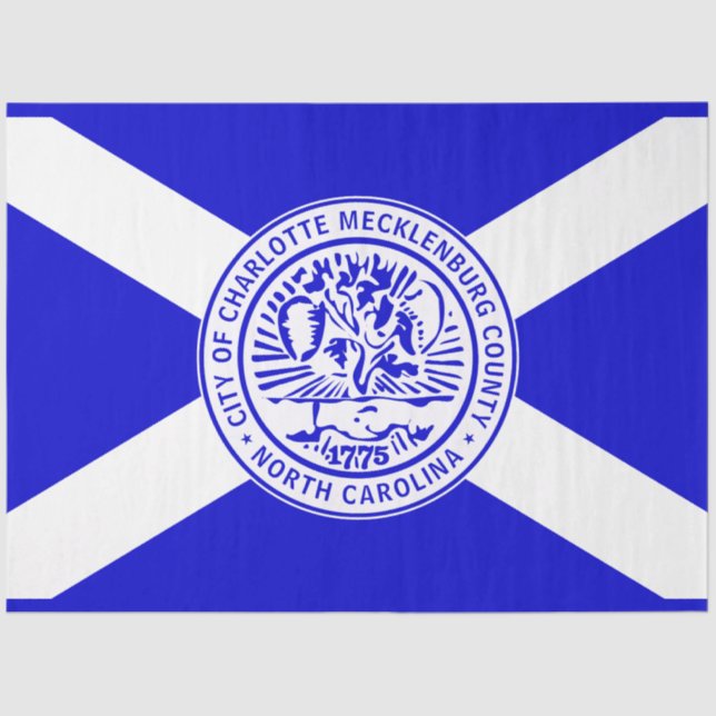 City Flag of Charlotte (North Carolina) Tissue Paper (Front)