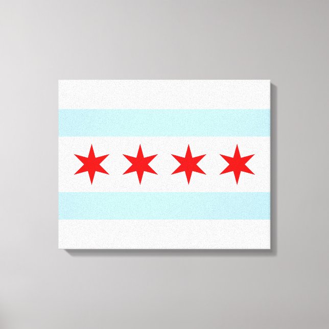 City Flag of Chicago (Illinois) Canvas Print (Front)