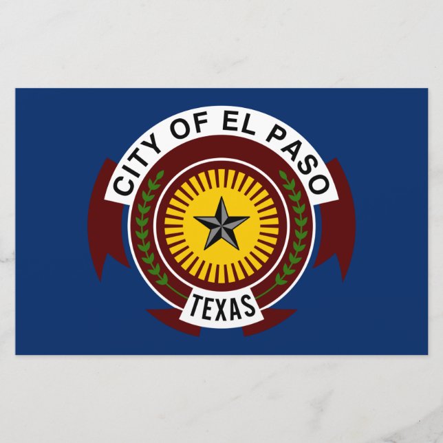 City Flag of El Paso (Texas) Stationery (Front)