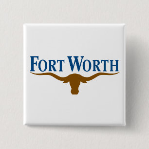 City Flag of Fort Worth (Texas) 15 Cm Square Badge