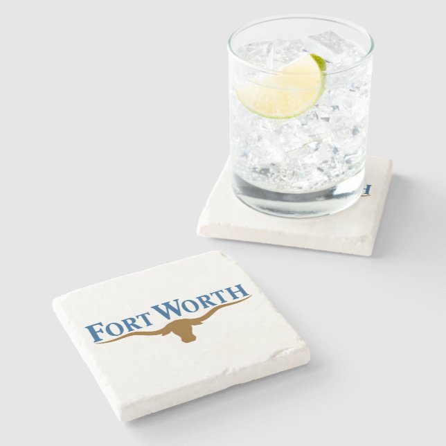 City Flag of Fort Worth (Texas) Stone Coaster (Side)