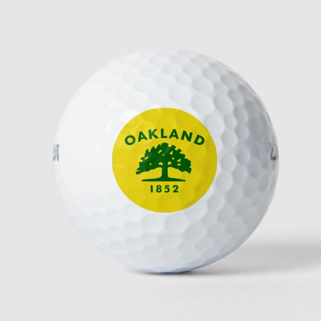 City Flag of Oakland (California) Golf Balls (Front)