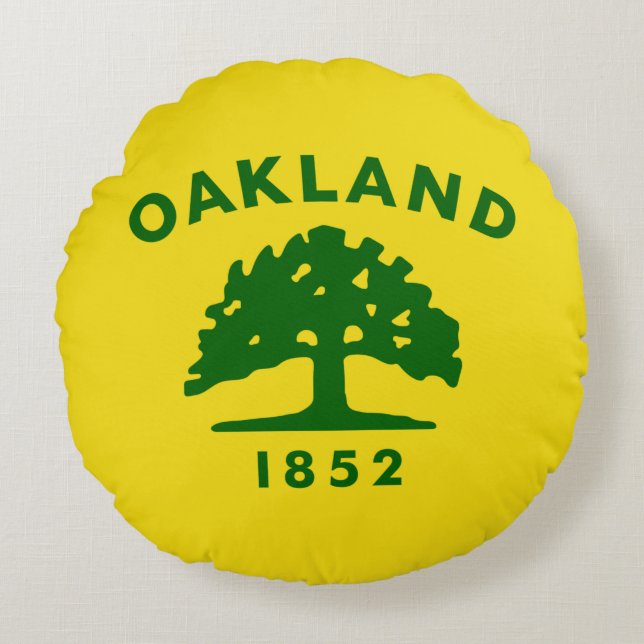 City Flag of Oakland (California) Round Cushion (Front)