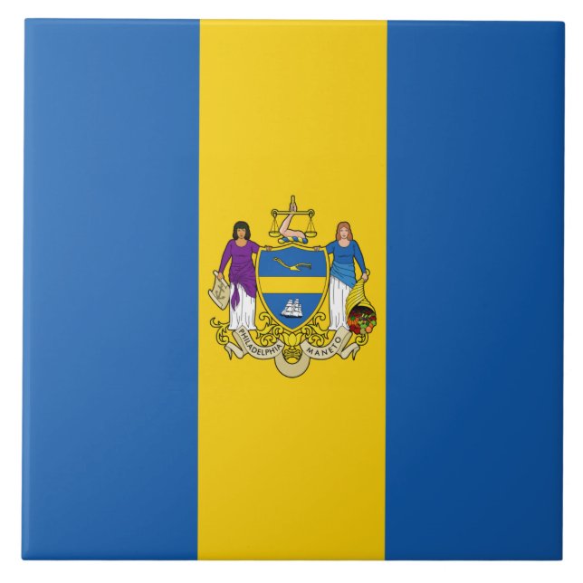 City Flag of Philadelphia (Pennsylvania) Tile (Front)