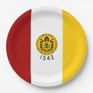City Flag of San Diego (California) Paper Plate