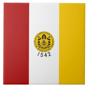 City Flag of San Diego (California) Tile