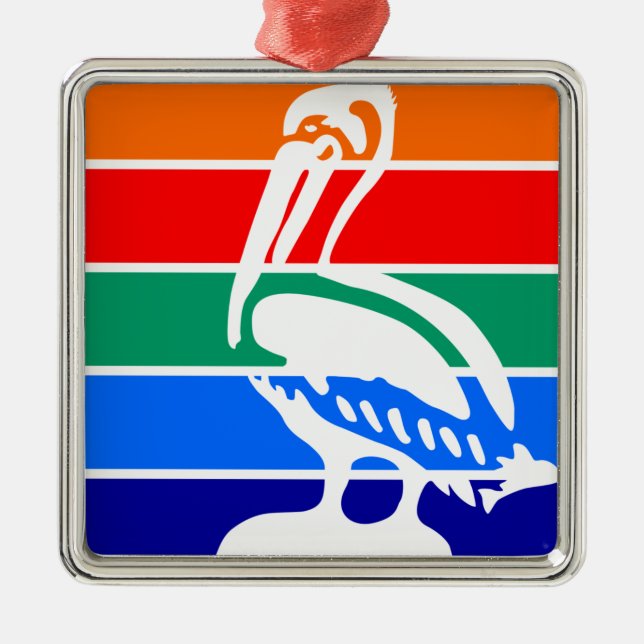 City Flag of St. Petersburg (Florida) Metal Tree Decoration (Front)