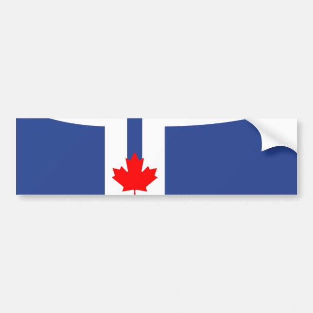 City Flag of Toronto (Canada) Bumper Sticker (Front)