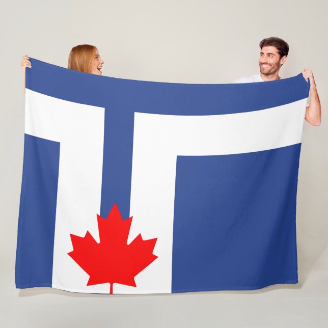 City Flag of Toronto (Canada) Fleece Blanket (In Situ)