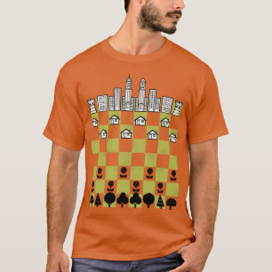 City Forest Chess Vintage Game by Tobe Fonseca T-Shirt
