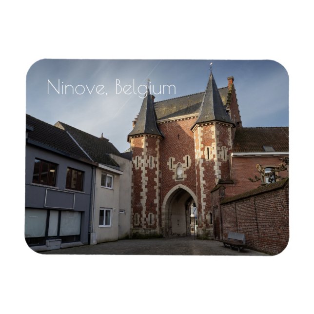 City gatehouse, Ninove, Belgium Magnet (Horizontal)
