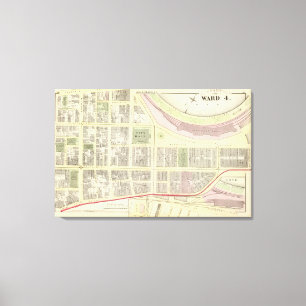City Hall Market Square Exchange Place Atlas Map Canvas Print
