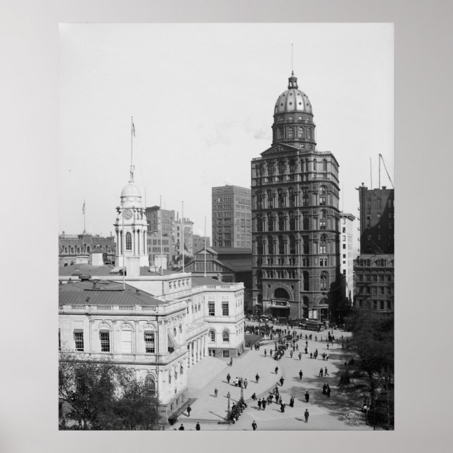 City Hall & World Building Poster (Front)
