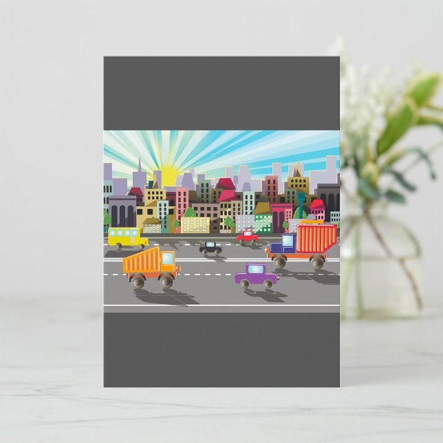 City Highway Cityscape And Traffic Invitation (Creator Uploaded)