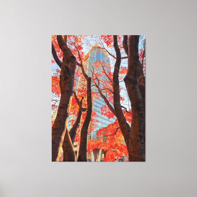 City in Red Canvas Print (Front)