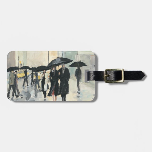City in the Rain Luggage Tag (Front Horizontal)