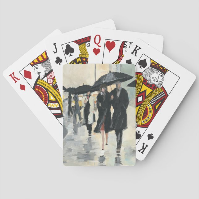 City in the Rain Playing Cards (Back)