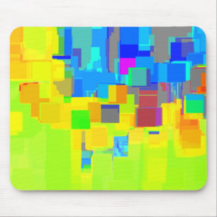 "City in the Sky" Geometric Art Mouse Pad