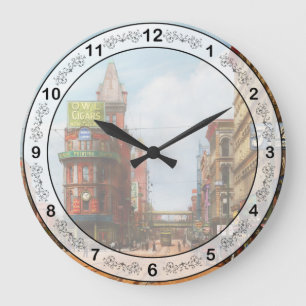 City - Kansas City - Meet me at the Junction 1906 Large Clock