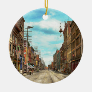City - Knoxville TN - Gay Street 1903 Ceramic Tree Decoration
