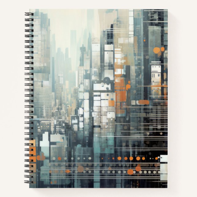 City Landscape Art Decor Paint Mosaic  Notebook (Front)