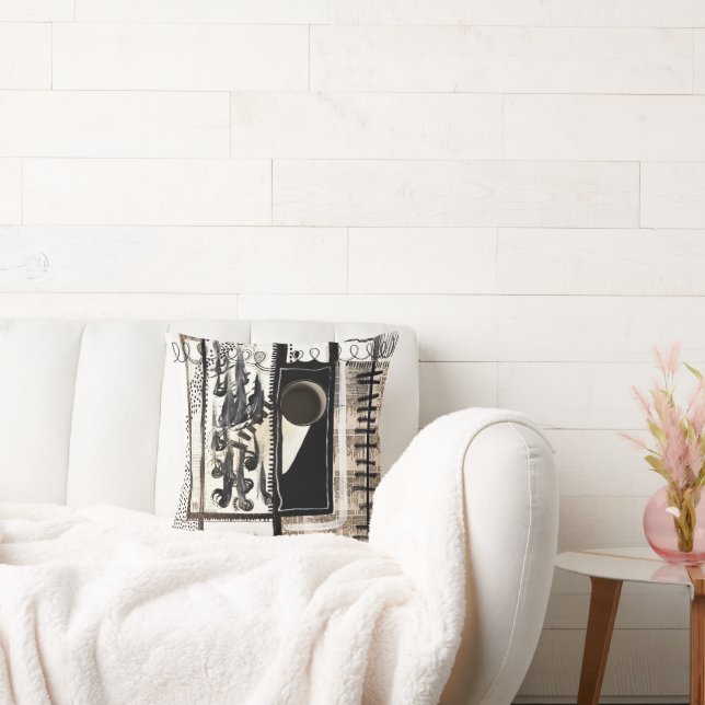 City Language Black and White Cushion (Couch)