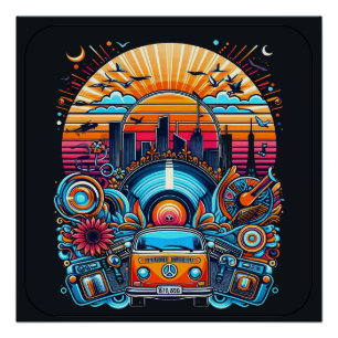 City Life Glossy Poster