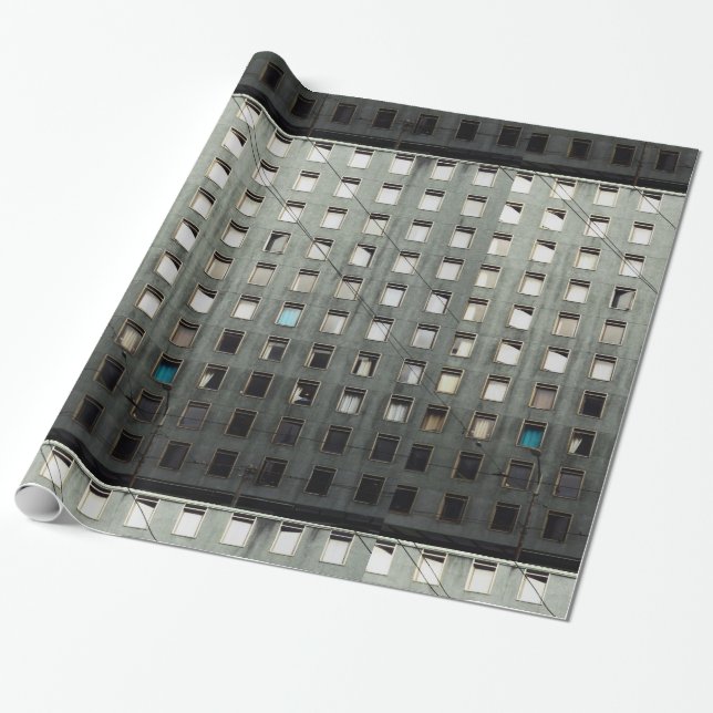 City Life Gray Wrapping Paper (Unrolled)