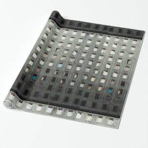 City Life Grey Wrapping Paper
