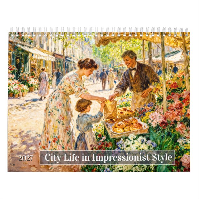 City Life in Impressionist Style Calendar (Cover)