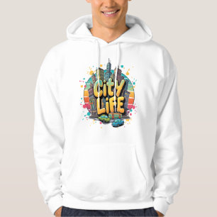 City Life – Vibrant Urban Skyline & Street Vibes Hoodie
