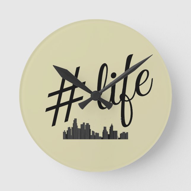 City Life Wall Clock – Urban Modern Design (Front)
