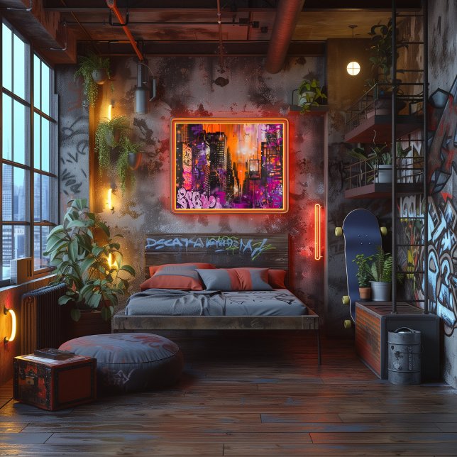 City Lights and Shadows: Metropolitan Graffiti Poster (Creator Uploaded)