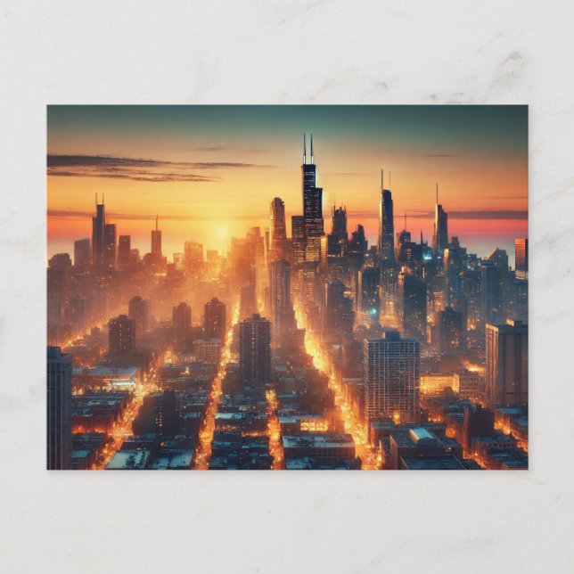 City Lights Awakening Postcard (Front)