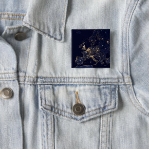 City Lights In Several European And Nordic Cities. 15 Cm Square Badge