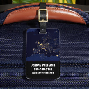 City Lights In Several European And Nordic Cities. Luggage Tag