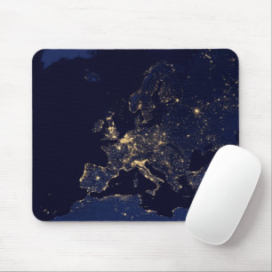 City Lights In Several European And Nordic Cities. Mouse Pad