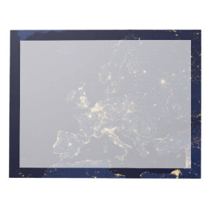City Lights In Several European And Nordic Cities. Notepad