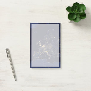 City Lights In Several European And Nordic Cities. Post-it Notes