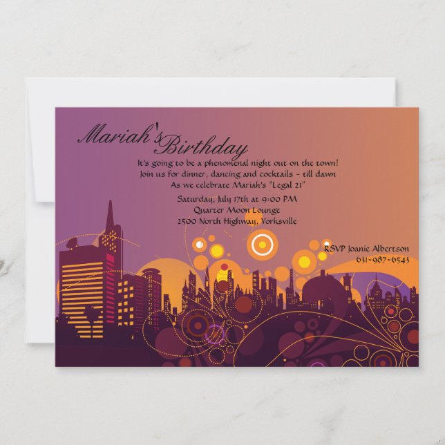 City Lights Invitation (Front)