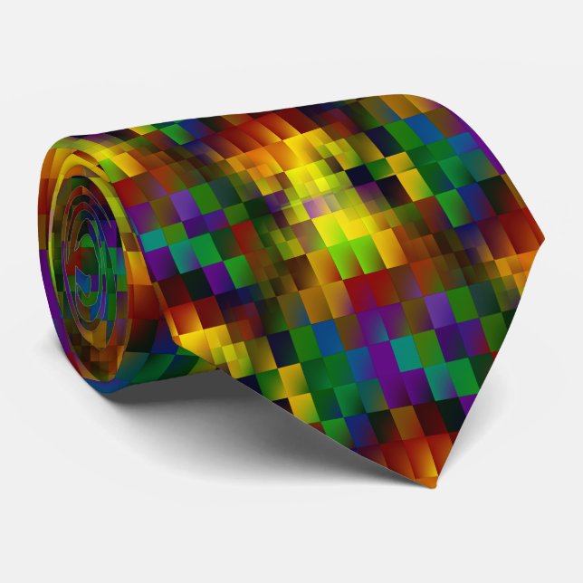 City Lights modern pattern abstract art Tie (Rolled)