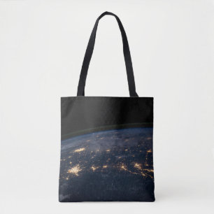City Lights Of The Southern United States. Tote Bag