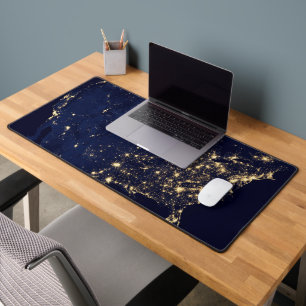 City Lights Of The United States At Night. Desk Mat